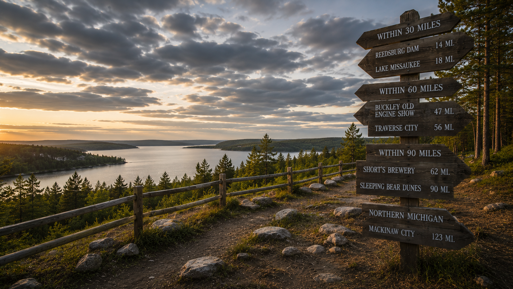Woodland forest road approach — Northern Michigan